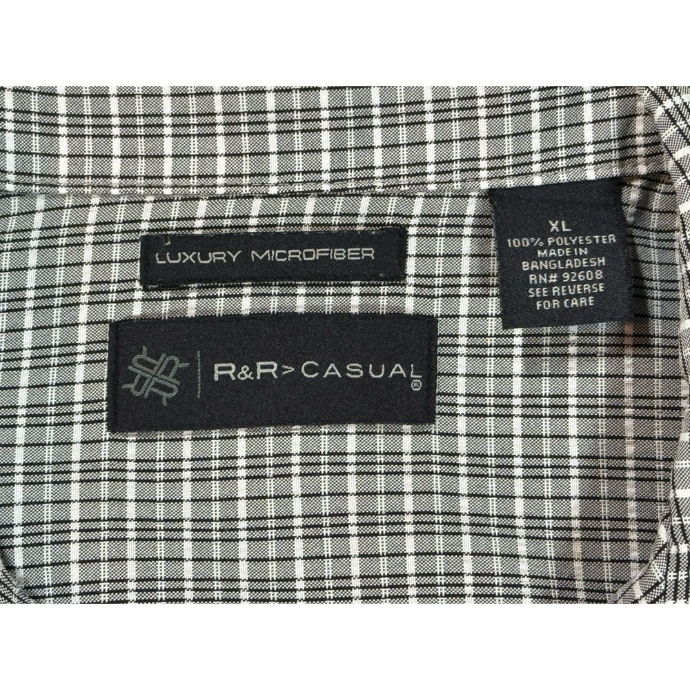 R&R Casual Men's XL Short Sleeve Microfiber‎ Shirt - Picture 4 of 6